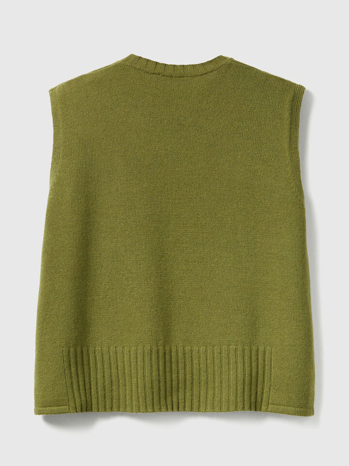 SLEEVELESS SWEATER Women image number 6